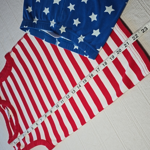 Hanna Andersson Stars & Stripes Kids Unisex PJS Size 14 - Picture 7 of 13